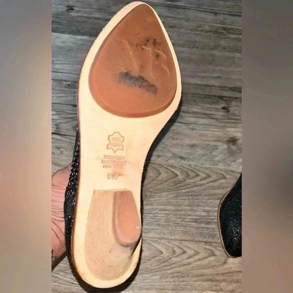 MATT BERNSON Women's Onyx Raffia Marlow Booties, Black, Size 8.5 - Picture 7 of 9